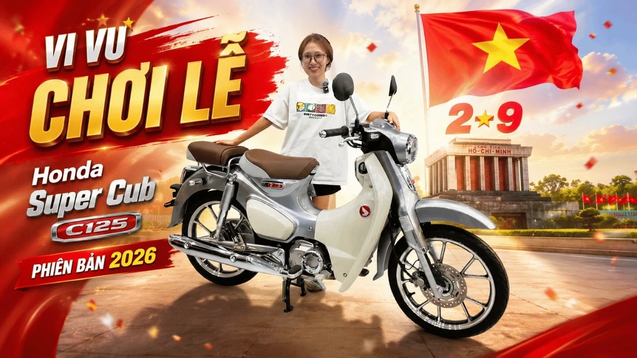 Honda Super Cub 125 ABS 2026 màu bạc có sẵn xe tại Cub House Sài Gòn 11 Honda Super Cub 125 ABS 2026 màu bạc có sẵn xe tại Cub House Sài Gòn