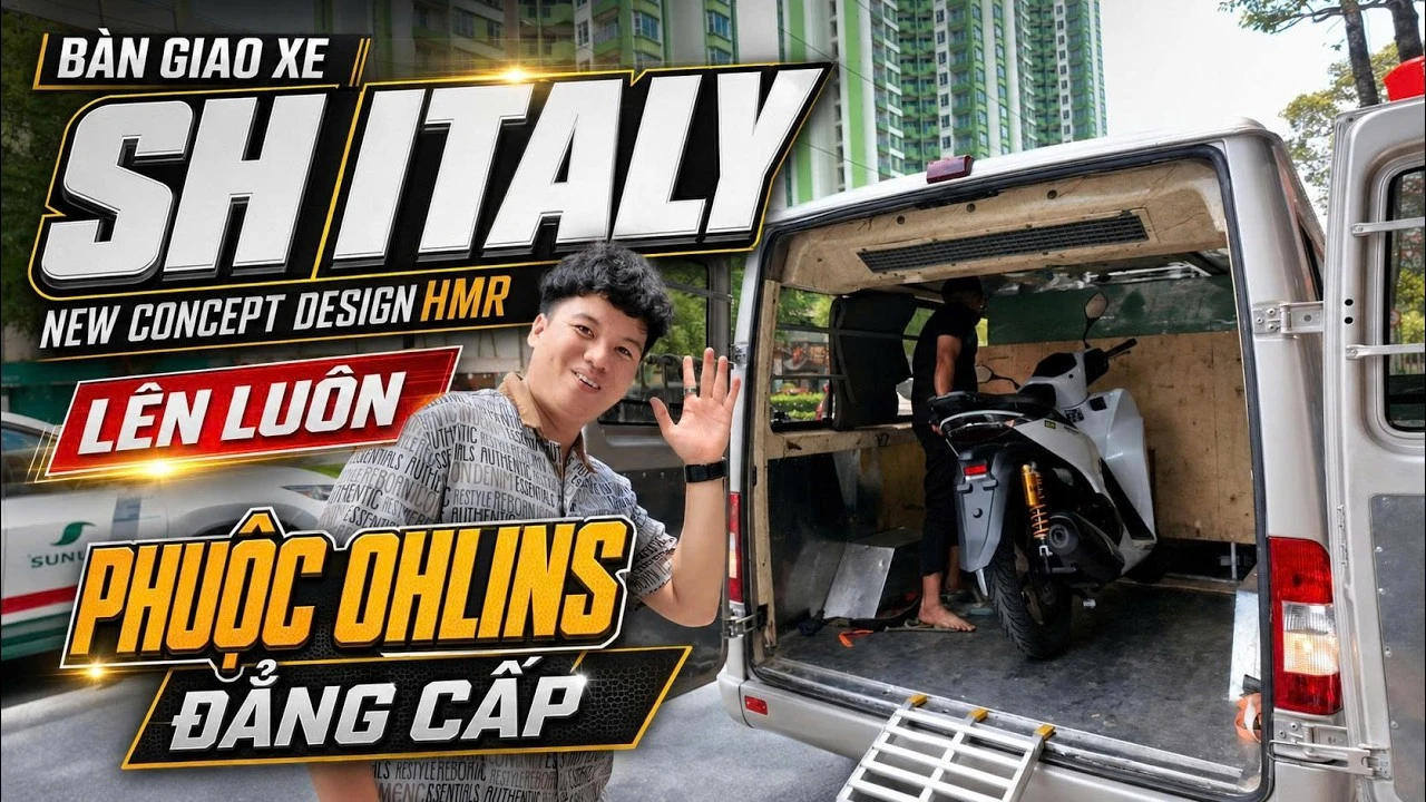 Khui thùng giao xe Honda SH150i nhập Ý, lên phuộc Öhlins tại CubHouse VN 1 Khui thùng giao xe Honda SH150i nhập Ý, lên phuộc Öhlins tại CubHouse VN